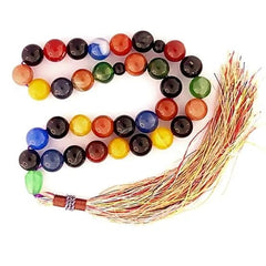 Original Multi Stone 10mm Tasbih – 33 Beads Islamic Prayer Beads