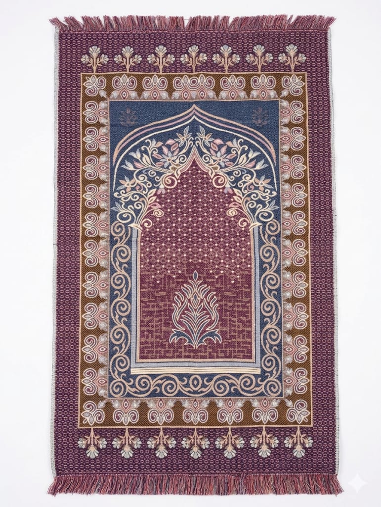 Folding Travel Prayer Mat for Hajj & Umrah – Thick, Portable & Easy to Carry