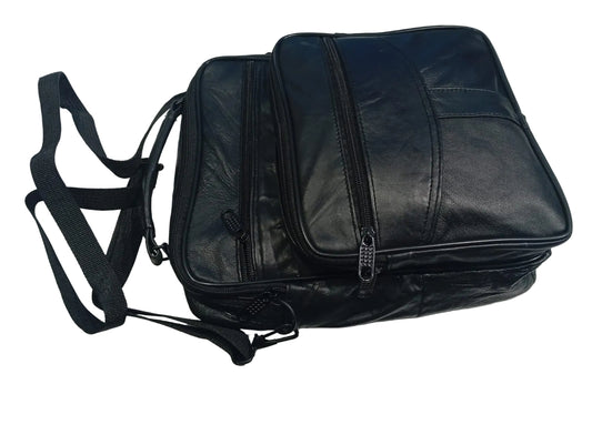 Black leather bag for gents