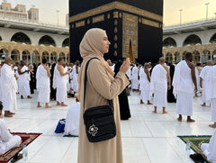 ladies cross body leather bag for hajj o umrah