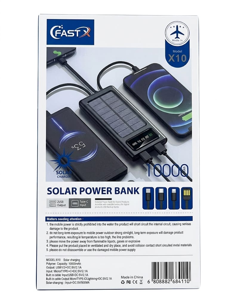 fast solar power bank