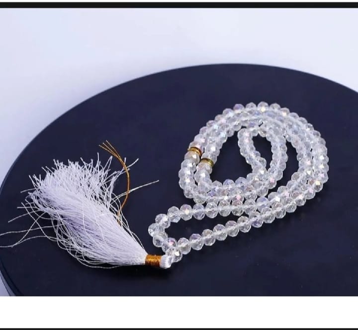 Crystal Tasbi 8mm – 100 Dana Islamic Prayer Beads (Tasbih)