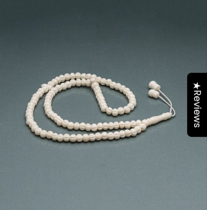 Camel Bone Tasbeeh 8mm – 100 Beads Islamic Prayer Beads